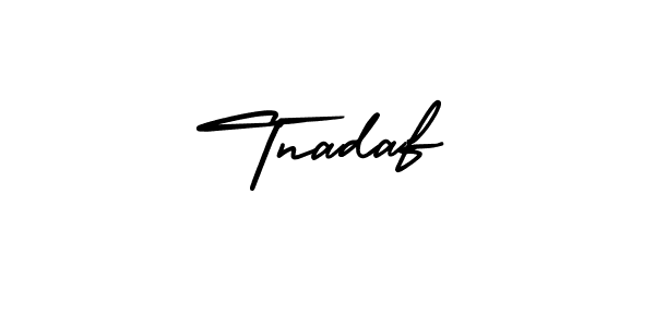 You should practise on your own different ways (AmerikaSignatureDemo-Regular) to write your name (Tnadaf) in signature. don't let someone else do it for you. Tnadaf signature style 3 images and pictures png
