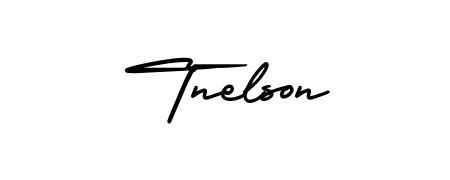 A modern signature idea for name Tnelson using AmerikaSignatureDemo-Regular font. Clean strokes and elegant curves make it stand out instantly. Tnelson signature style 3 images and pictures png