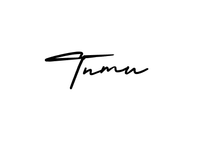 You should practise on your own different ways (AmerikaSignatureDemo-Regular) to write your name (Tnmu) in signature. don't let someone else do it for you. Tnmu signature style 3 images and pictures png