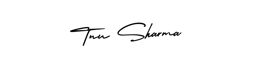 Tnu Sharma stylish signature style. Best Handwritten Sign (AmerikaSignatureDemo-Regular) for my name. Handwritten Signature Collection Ideas for my name Tnu Sharma. Tnu Sharma signature style 3 images and pictures png