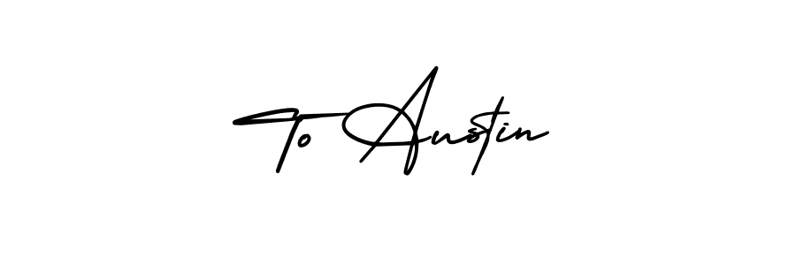 This is the best signature style for the To Austin name. Also you like these signature font (AmerikaSignatureDemo-Regular). Mix name signature. To Austin signature style 3 images and pictures png