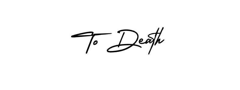 Also You can easily find your signature by using the search form. We will create To Death name handwritten signature images for you free of cost using AmerikaSignatureDemo-Regular sign style. To Death signature style 3 images and pictures png