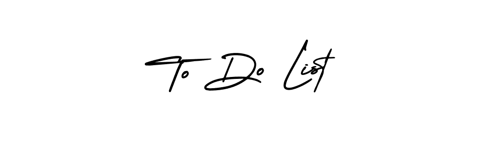 To Do List stylish signature style. Best Handwritten Sign (AmerikaSignatureDemo-Regular) for my name. Handwritten Signature Collection Ideas for my name To Do List. To Do List signature style 3 images and pictures png