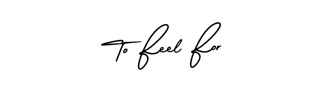Use a signature maker to create a handwritten signature online. With this signature software, you can design (AmerikaSignatureDemo-Regular) your own signature for name To Feel For. To Feel For signature style 3 images and pictures png