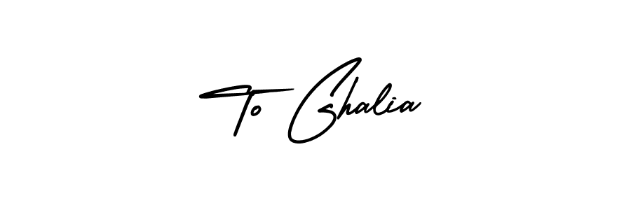 Also You can easily find your signature by using the search form. We will create To Ghalia name handwritten signature images for you free of cost using AmerikaSignatureDemo-Regular sign style. To Ghalia signature style 3 images and pictures png