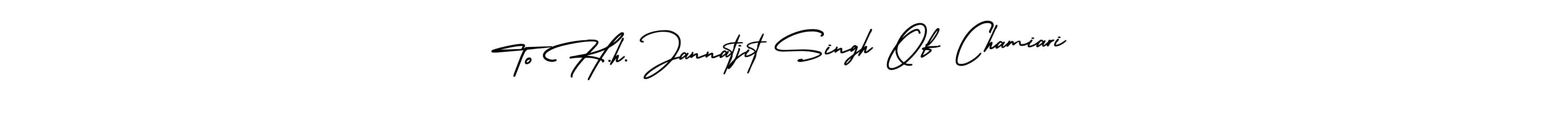 Use a signature maker to create a handwritten signature online. With this signature software, you can design (AmerikaSignatureDemo-Regular) your own signature for name To H.h. Jannatjit Singh Of Chamiari. To H.h. Jannatjit Singh Of Chamiari signature style 3 images and pictures png