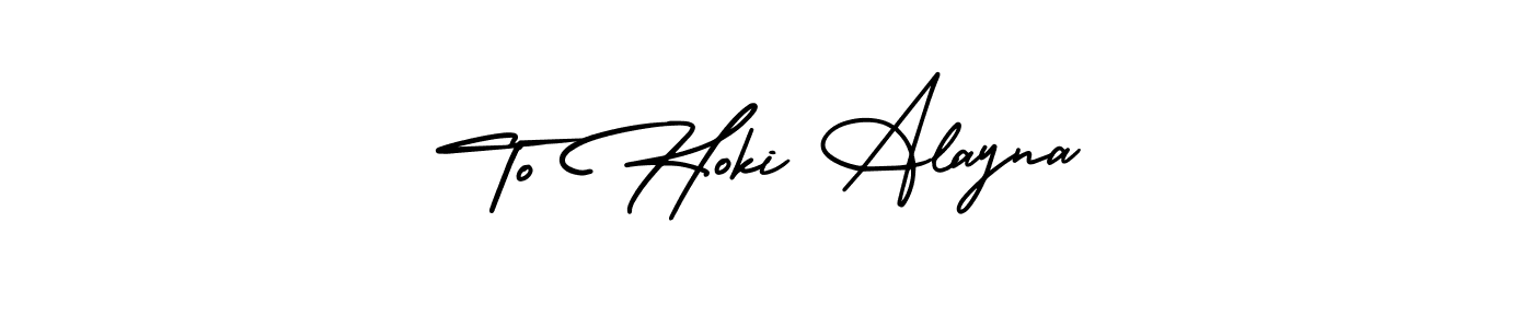 Check out images of Autograph of To Hoki Alayna name. Actor To Hoki Alayna Signature Style. AmerikaSignatureDemo-Regular is a professional sign style online. To Hoki Alayna signature style 3 images and pictures png