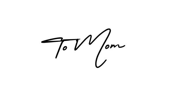 The best way (AmerikaSignatureDemo-Regular) to make a short signature is to pick only two or three words in your name. The name To Mom include a total of six letters. For converting this name. To Mom signature style 3 images and pictures png