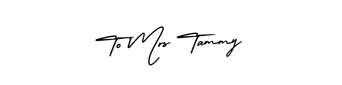 Also You can easily find your signature by using the search form. We will create To Mrs Tammy name handwritten signature images for you free of cost using AmerikaSignatureDemo-Regular sign style. To Mrs Tammy signature style 3 images and pictures png