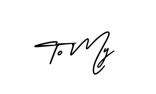 if you are searching for the best signature style for your name To My. so please give up your signature search. here we have designed multiple signature styles  using AmerikaSignatureDemo-Regular. To My signature style 3 images and pictures png