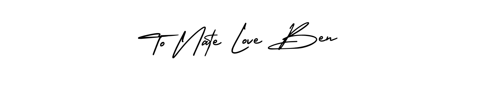 Create a beautiful signature design for name To Nate Love Ben. With this signature (AmerikaSignatureDemo-Regular) fonts, you can make a handwritten signature for free. To Nate Love Ben signature style 3 images and pictures png