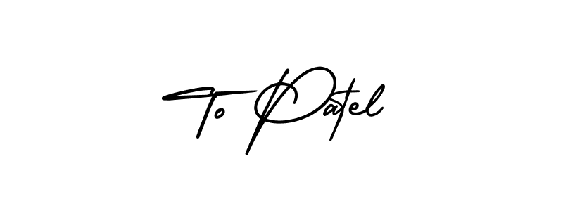 How to Draw To Patel signature style? AmerikaSignatureDemo-Regular is a latest design signature styles for name To Patel. To Patel signature style 3 images and pictures png