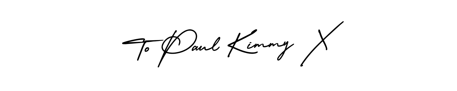 Similarly AmerikaSignatureDemo-Regular is the best handwritten signature design. Signature creator online .You can use it as an online autograph creator for name To Paul Kimmy X. To Paul Kimmy X signature style 3 images and pictures png