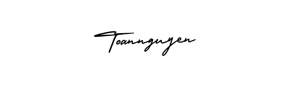 It looks lik you need a new signature style for name Toannguyen. Design unique handwritten (AmerikaSignatureDemo-Regular) signature with our free signature maker in just a few clicks. Toannguyen signature style 3 images and pictures png