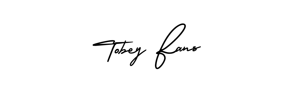 Design your own signature with our free online signature maker. With this signature software, you can create a handwritten (AmerikaSignatureDemo-Regular) signature for name Tobey Fans. Tobey Fans signature style 3 images and pictures png