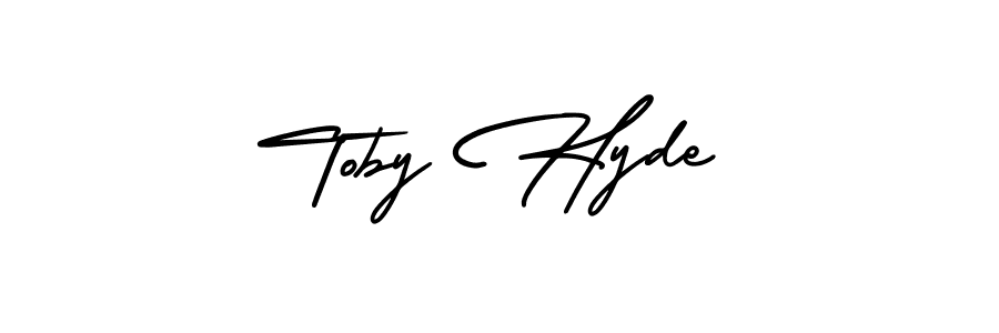 How to Draw Toby Hyde signature style? AmerikaSignatureDemo-Regular is a latest design signature styles for name Toby Hyde. Toby Hyde signature style 3 images and pictures png