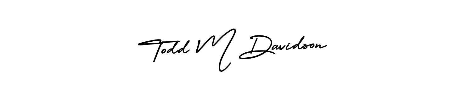 Create a beautiful signature design for name Todd M Davidson. With this signature (AmerikaSignatureDemo-Regular) fonts, you can make a handwritten signature for free. Todd M Davidson signature style 3 images and pictures png
