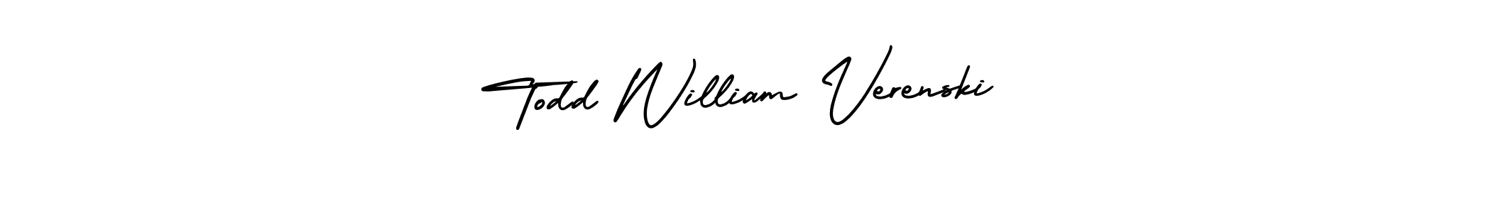 Make a beautiful signature design for name Todd William Verenski. With this signature (AmerikaSignatureDemo-Regular) style, you can create a handwritten signature for free. Todd William Verenski signature style 3 images and pictures png