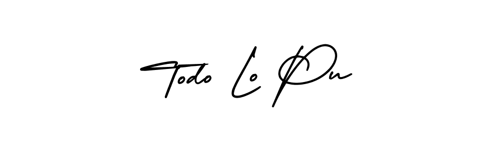 Check out images of Autograph of Todo Lo Pu name. Actor Todo Lo Pu Signature Style. AmerikaSignatureDemo-Regular is a professional sign style online. Todo Lo Pu signature style 3 images and pictures png