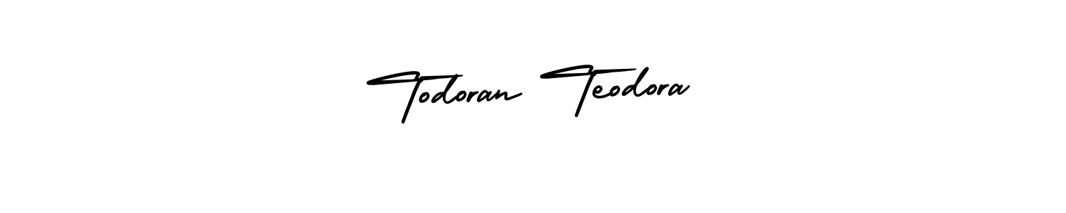 AmerikaSignatureDemo-Regular is a professional signature style that is perfect for those who want to add a touch of class to their signature. It is also a great choice for those who want to make their signature more unique. Get Todoran Teodora name to fancy signature for free. Todoran Teodora signature style 3 images and pictures png