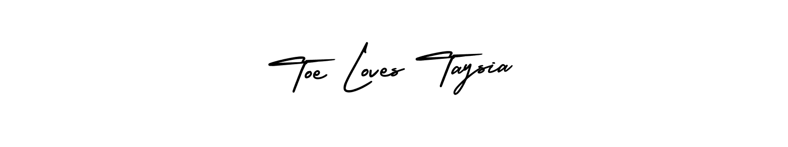 Use a signature maker to create a handwritten signature online. With this signature software, you can design (AmerikaSignatureDemo-Regular) your own signature for name Toe Loves Taysia. Toe Loves Taysia signature style 3 images and pictures png