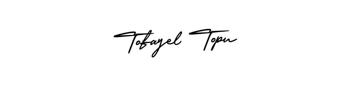 Create a beautiful signature design for name Tofayel Topu. With this signature (AmerikaSignatureDemo-Regular) fonts, you can make a handwritten signature for free. Tofayel Topu signature style 3 images and pictures png