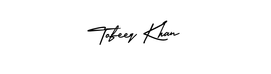 Make a beautiful signature design for name Tofeeq Khan. With this signature (AmerikaSignatureDemo-Regular) style, you can create a handwritten signature for free. Tofeeq Khan signature style 3 images and pictures png