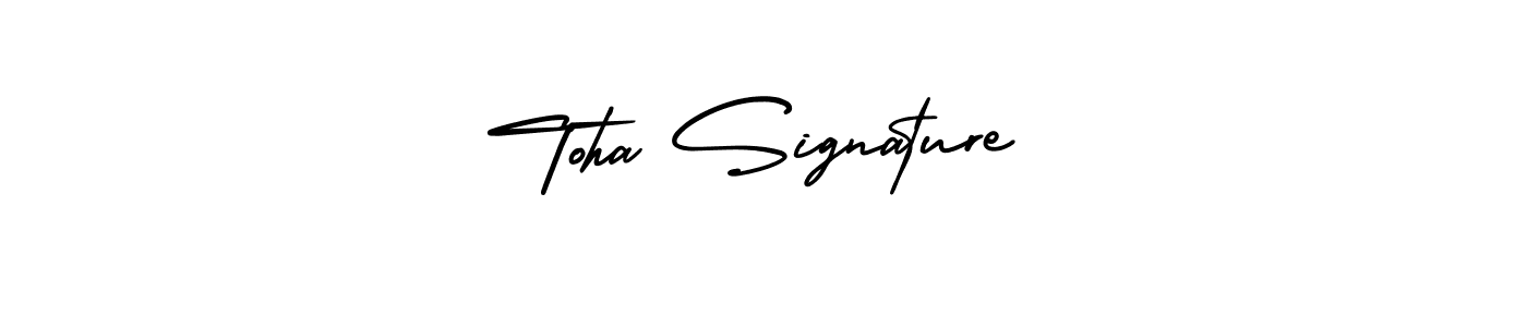 Make a beautiful signature design for name Toha Signature. With this signature (AmerikaSignatureDemo-Regular) style, you can create a handwritten signature for free. Toha Signature signature style 3 images and pictures png
