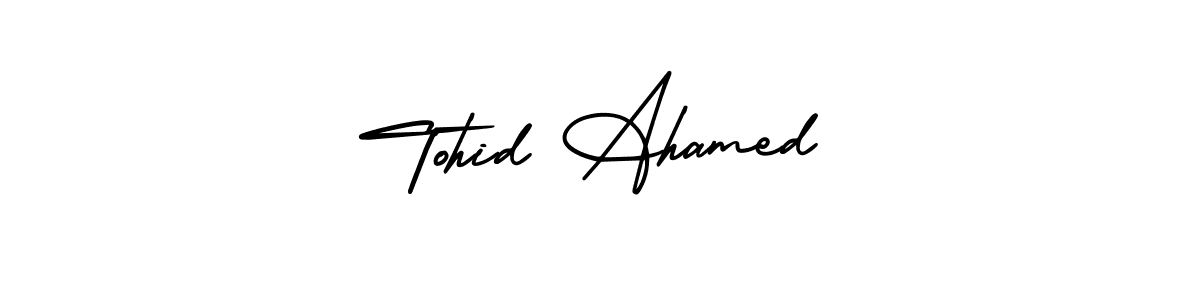 It looks lik you need a new signature style for name Tohid Ahamed. Design unique handwritten (AmerikaSignatureDemo-Regular) signature with our free signature maker in just a few clicks. Tohid Ahamed signature style 3 images and pictures png