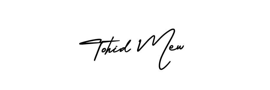 How to Draw Tohid Mew signature style? AmerikaSignatureDemo-Regular is a latest design signature styles for name Tohid Mew. Tohid Mew signature style 3 images and pictures png