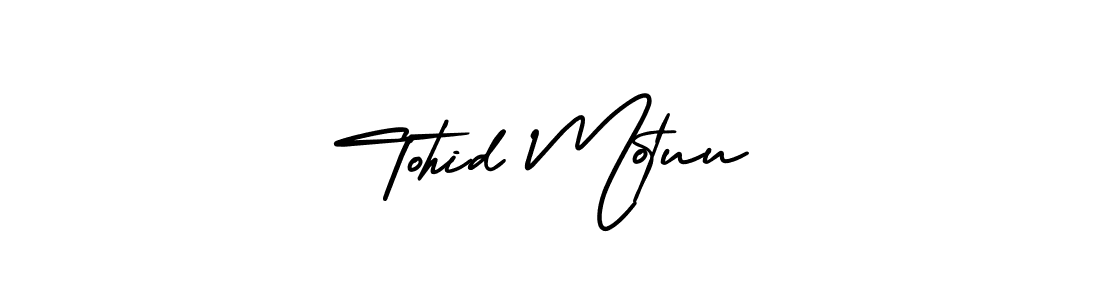 Tohid Motuu stylish signature style. Best Handwritten Sign (AmerikaSignatureDemo-Regular) for my name. Handwritten Signature Collection Ideas for my name Tohid Motuu. Tohid Motuu signature style 3 images and pictures png