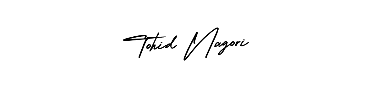 Create a beautiful signature design for name Tohid Nagori. With this signature (AmerikaSignatureDemo-Regular) fonts, you can make a handwritten signature for free. Tohid Nagori signature style 3 images and pictures png