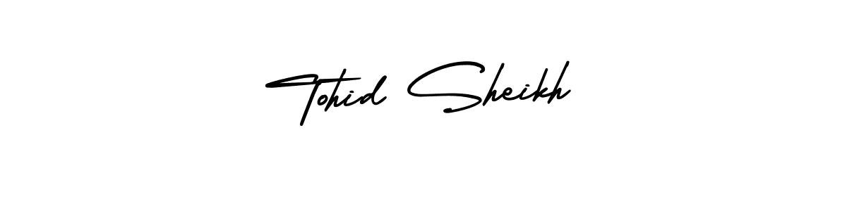 Create a beautiful signature design for name Tohid Sheikh. With this signature (AmerikaSignatureDemo-Regular) fonts, you can make a handwritten signature for free. Tohid Sheikh signature style 3 images and pictures png