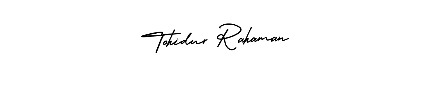 Design your own signature with our free online signature maker. With this signature software, you can create a handwritten (AmerikaSignatureDemo-Regular) signature for name Tohidur Rahaman. Tohidur Rahaman signature style 3 images and pictures png