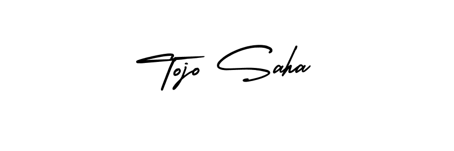 Design your own signature with our free online signature maker. With this signature software, you can create a handwritten (AmerikaSignatureDemo-Regular) signature for name Tojo Saha. Tojo Saha signature style 3 images and pictures png