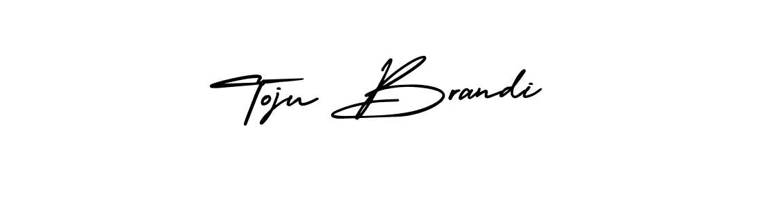 Create a beautiful signature design for name Toju Brandi. With this signature (AmerikaSignatureDemo-Regular) fonts, you can make a handwritten signature for free. Toju Brandi signature style 3 images and pictures png