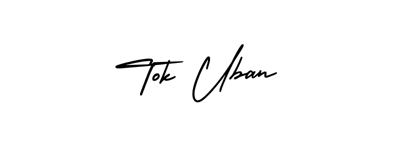 Use a signature maker to create a handwritten signature online. With this signature software, you can design (AmerikaSignatureDemo-Regular) your own signature for name Tok Uban. Tok Uban signature style 3 images and pictures png