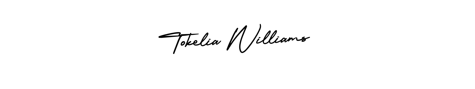 if you are searching for the best signature style for your name Tokelia Williams. so please give up your signature search. here we have designed multiple signature styles  using AmerikaSignatureDemo-Regular. Tokelia Williams signature style 3 images and pictures png