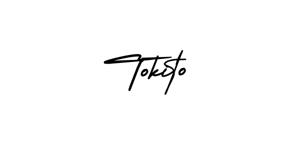 Design your own signature with our free online signature maker. With this signature software, you can create a handwritten (AmerikaSignatureDemo-Regular) signature for name Tokito. Tokito signature style 3 images and pictures png