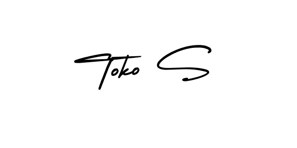 Similarly AmerikaSignatureDemo-Regular is the best handwritten signature design. Signature creator online .You can use it as an online autograph creator for name Toko S. Toko S signature style 3 images and pictures png