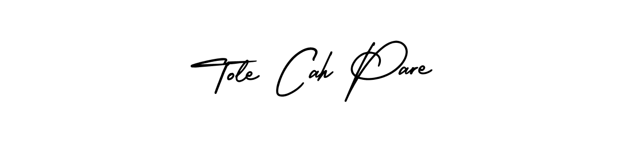 Tole Cah Pare stylish signature style. Best Handwritten Sign (AmerikaSignatureDemo-Regular) for my name. Handwritten Signature Collection Ideas for my name Tole Cah Pare. Tole Cah Pare signature style 3 images and pictures png