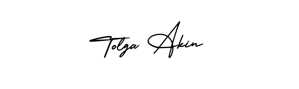 You should practise on your own different ways (AmerikaSignatureDemo-Regular) to write your name (Tolga Akin) in signature. don't let someone else do it for you. Tolga Akin signature style 3 images and pictures png