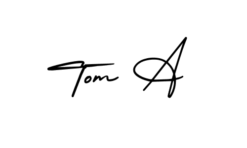 The best way (AmerikaSignatureDemo-Regular) to make a short signature is to pick only two or three words in your name. The name Tom A include a total of six letters. For converting this name. Tom A signature style 3 images and pictures png