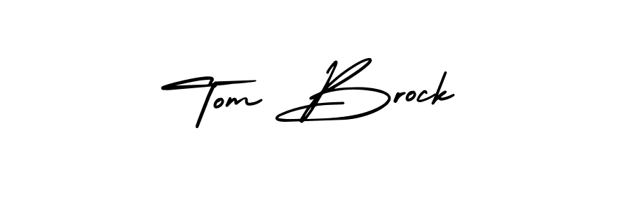 Design your own signature with our free online signature maker. With this signature software, you can create a handwritten (AmerikaSignatureDemo-Regular) signature for name Tom Brock. Tom Brock signature style 3 images and pictures png