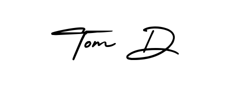 Express your personality with a custom Tom D signature crafted with AmerikaSignatureDemo-Regular typography. Free transparent PNG download available. Tom D signature style 3 images and pictures png