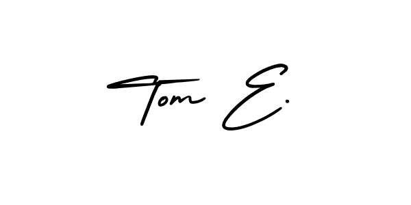 How to make Tom E. name signature. Use AmerikaSignatureDemo-Regular style for creating short signs online. This is the latest handwritten sign. Tom E. signature style 3 images and pictures png