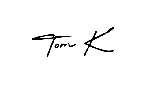 It looks lik you need a new signature style for name Tom K. Design unique handwritten (AmerikaSignatureDemo-Regular) signature with our free signature maker in just a few clicks. Tom K signature style 3 images and pictures png