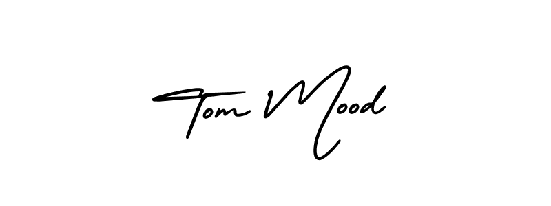Tom Mood stylish signature style. Best Handwritten Sign (AmerikaSignatureDemo-Regular) for my name. Handwritten Signature Collection Ideas for my name Tom Mood. Tom Mood signature style 3 images and pictures png