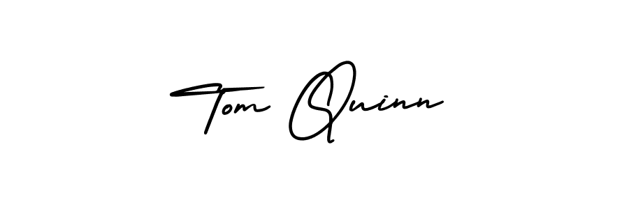 The best way (AmerikaSignatureDemo-Regular) to make a short signature is to pick only two or three words in your name. The name Tom Quinn include a total of six letters. For converting this name. Tom Quinn signature style 3 images and pictures png