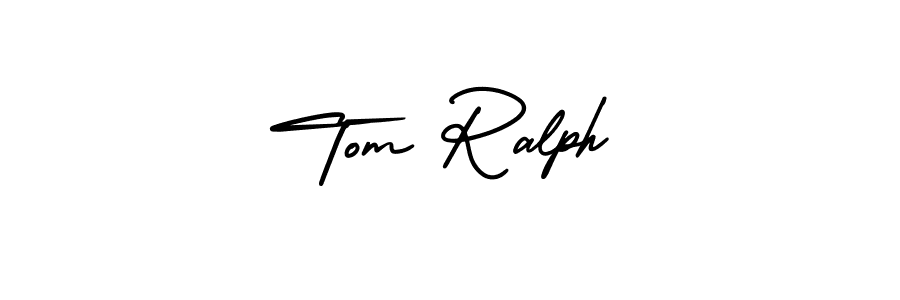 The best way (AmerikaSignatureDemo-Regular) to make a short signature is to pick only two or three words in your name. The name Tom Ralph include a total of six letters. For converting this name. Tom Ralph signature style 3 images and pictures png